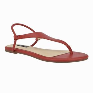 Nine West Braydin Stretch Flat Sandals - Red - Ireland (YM2473805)